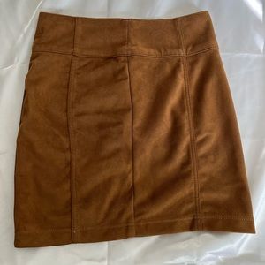 Suede miniskirt
